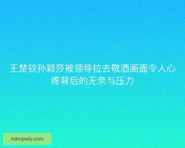 王楚钦孙颖莎被领导拉去敬酒画面令人心疼背后的无奈与压力